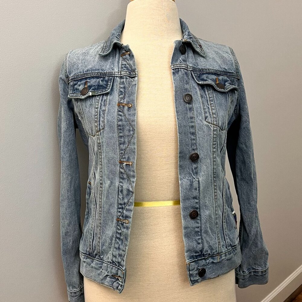 Marine Layer Embroidered Jean Denim Jacket Sz XS